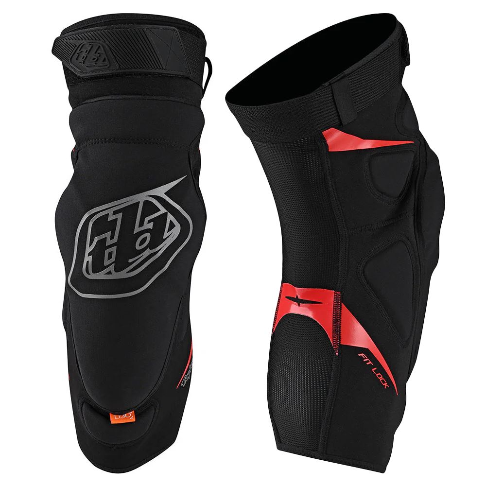Troy Lee Designs 2025 Motocross Raid Knee Guards Solid Black